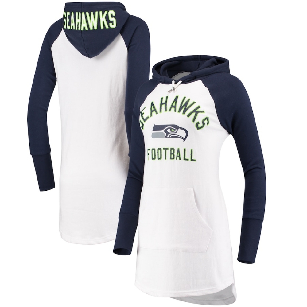 Women's Seattle Seahawks NFL G-III 4Her Carl Banks Raglan Sleeve Hoodie Tunic S